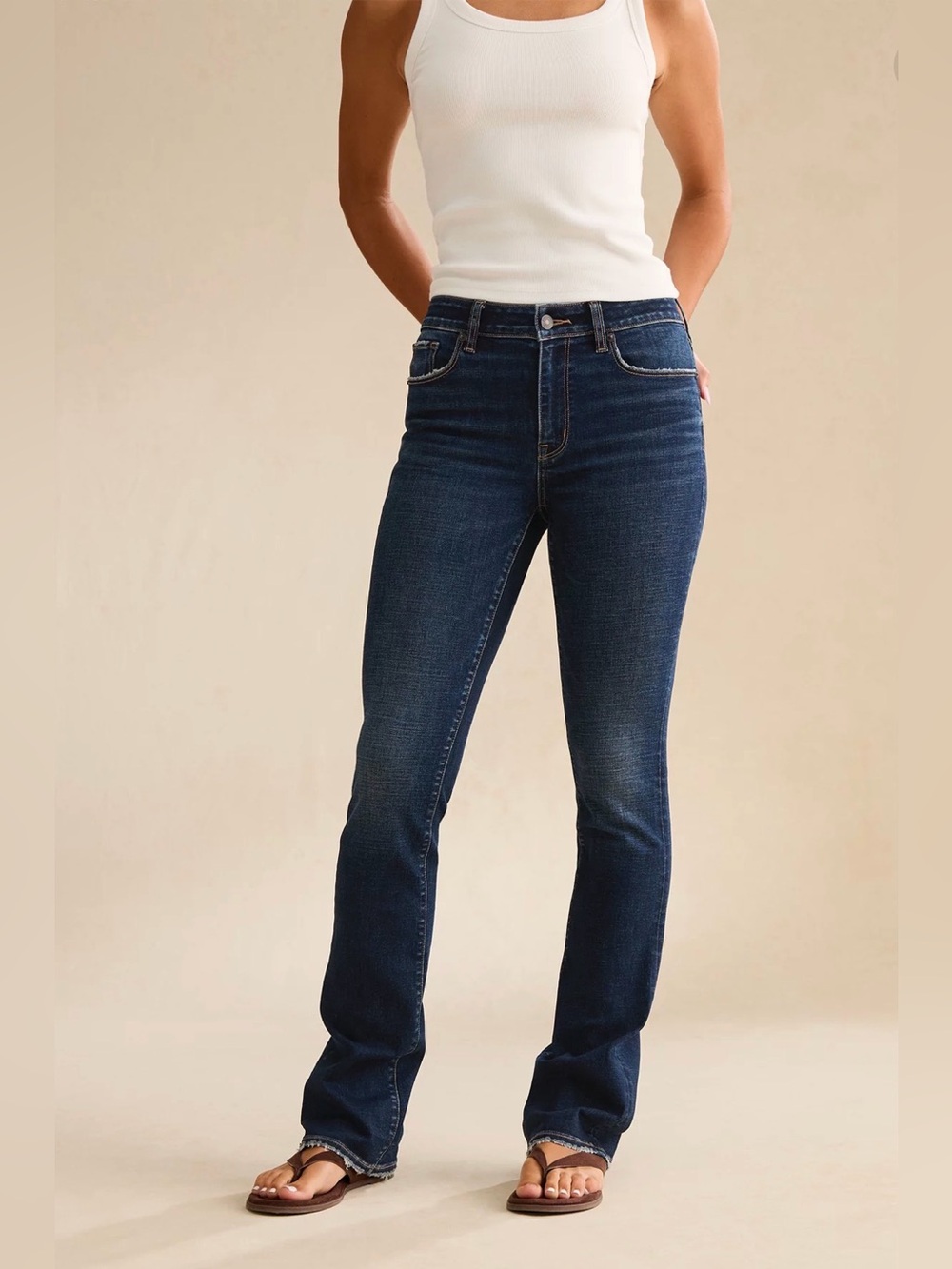 AE High-Waisted Skinny Kick Jean- Dark Shadow- 14Short